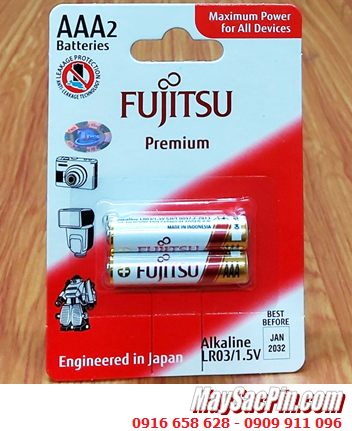 Fujitsu LR03(2B)FP; Pin AAA 1.5v Fujitsu Premium Alkaline LR03(2B)FP _Vỉ 2viên | Made in INdonesia